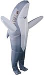 BIGPETS Adult Unisex Shark Inflatable Halloween Costume Cosplay Jumpsuit (Grey)