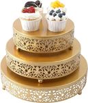 Weharnar Gold Metal Cake Stands for Dessert Table Display,Cake Stand Set 8"/10"/12"