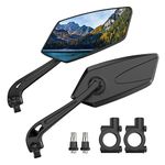 2 PCS Bicycle Mirrors for Handlebars, HD 360° Adjustable Rotatable Bike Rear View Mirror, Bike Mirror Handlebar Mount for 22-25MM Bicycle, Electric Bike Accessories