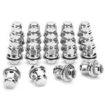 M12x1.5 Mag Lug Nuts,24pc Washer Lug Nuts for Toyota Tacoma Camry Sienna 4runner Corolla RAV4 Lexus,13/16"(21mm) Hex 12x1.5 Factory Closed End Mag Seat Chrome OE Wheel Lugnuts Fit Mitsubishi Scion