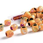 Pooja ki Potli® Wooden Beads Moti-Macrame, DIY Art and Craft (Love Beads) Pack of 120