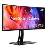 ViewSonic VP3881A 38-Inch IPS WQHD+ Curved Ultrawide Monitor with ColorPro 100% sRGB Rec 709, Eye Care, HDR10 Support, USB C, HDMI, USB, DisplayPort for Professional Home and Office Black