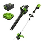 Greenworks - 60V 13 Inch Cordless String Trimmer Combo Kit, 4Ah Battery and Charger Included