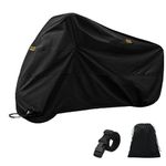 Bike Cover for 1-2 Bikes - 420D Waterproof Outdoor Bicycle Covers for Transport on Rack, Rain Sun UV Dust Wind Proof with Lock Hole & Storage Bag, Mountain Road Electric Bike Motorcycle Storage