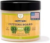 CLARK'S Bamboo Board Finish Wax - Enriched with Lemongrass Extract - Beeswax and Carnauba Blend - Ideal for All Bamboo Items - Bamboo Board - Butcher Block Wax - Bamboo Cutting Board - (6oz)