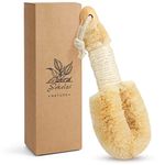 Wokelai Sisal Dry Body Brush ,Dry Skin Brushing Body brushes, Natural Bristle Exfoliating Brushes, Body Scrubber for Bath Shower to Improve Blood Circulation Reduce Cellulite