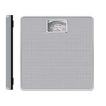 Salter 433 SVDR Mechanical Bathroom Scale – Body Weight Scale with 120 KG Capacity, Large Platform with Non-Slip Mat, Easy to Read Rotating Dial, No Batteries Required, Weigh In kg/st/lbs, Silver