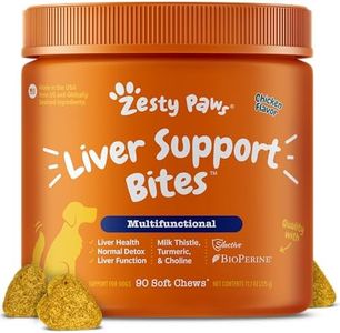 Zesty Paws Liver Support Supplement for Dogs - with Milk Thistle Extract, Turmeric Curcumin, Choline - Soft Chew Formula - for Dog Liver Function