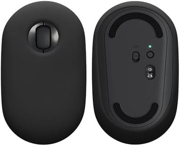 kwmobile Custodia Silicone Mouse Compatibile con Logitech Pebble Mouse Cover - Antipolvere - Case Morbida - Semitrasparente nero