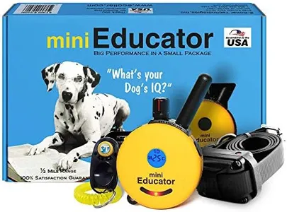 E-Collar - ET-300-1/2 Mile Remote Waterproof Trainer Mini Educator Remote Training Collar - 100 Training Levels Plus Vibration and Sound - Includes PetsTEK Dog Training Clicker