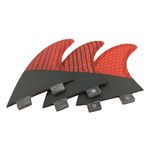 UPSURF Surfboard Tri Fin FCS Fins Carbon G5/G3 Size Thruster Set (Red G3)