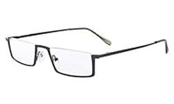 Eyekepper Quality Spring Hinges Half-Rim Reading Glasses Black +1.0