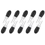 10Pcs/5Paris Corn Holders Corn on The Cob Stainless Steel Corn Cob Holders BBQ Fork Skewers for Home Cooking Camping Parties (Black)