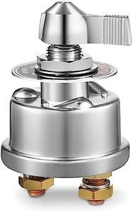 Telsitine High Current Master Battery Disconnect Switch, 12V-48V Heavy Duty Battery Isolator Switch with Face Plate, 300A Waterproof Marine Battery Shut Off Switch for RV Marine Boat Vehicle Truck