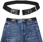 VANANA Buckle-free Elastic Invisible Belt for Jeans No Bulge No Hassle Genuine Leather