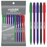 Eziglide Ballpoint Assorted Pen, Pack of 10 Ballpoint Pens, Smooth Writing Action-Medium Point 1.0mm Coloured Pens Multipack - Ball Point Pens Ideal Pens for School, Home or Work Stationery Supplies