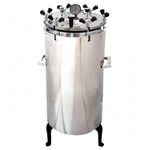 Bionexis Autoclave Sterilizer Mirror Finish Six Wing Nut Electric Vertical Autoclave Size 12"x22" inches