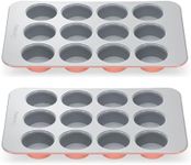 Caraway Non-Stick Ceramic 12-Cup Muffin Pan Duo - Naturally Slick Ceramic Coating - Non-Toxic, PTFE & PFOA Free - Perfect for Cupcakes, Muffins, and More - Perracotta