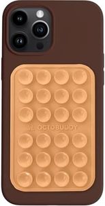 OCTOBUDDY Classic MAX - Silicone Suction Phone Case Adhesive Mount - Hands-Free, Strong Grip Holder for Selfies and Videos - iPhone and Android Compatible - 2.6″ x 3.9″, Buttercream