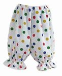 The Dragons Den Adults Multicoloured Polka Dot Panto Dame Short Bloomers Fancy Dress Pants [L-XL]