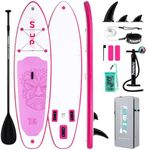 FunWater SUP Inflatable Stand Up Paddle Board 10'6×33"×6" Ultra-Light Inflatable Paddleboard with ISUP Accessories,Fins,Adjustable Paddle, Pump,Backpack