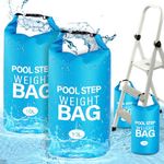 Pool Step Weights, Pool Ladder Weights for above Ground Pools, 10Lx2PCS, 500D PVC Tear-Resistant & Waterproof Sand Bags for Pool Steps, Pool Weights for Ladders Easy&Quick Fill