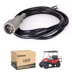 10L0L 48V Golf Cart Charger Plug for Club Car DS Precedent Electric Carts, 1995 & up,129inch Long 3 Pin Round Charger Plug with DC Cord Set.OEM# 101828901 101828902 101828903.