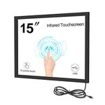 GreenTouch 15 inch 10 Points ir Touch Screen, ir Touch Panel, Infrared Touch Screen Overlay for Touch Monitor, Payment Terminal…