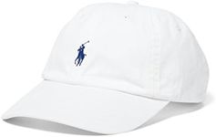 Ralph Lauren Polo Men`s Cotton Chino Baseball Cap (White(3007)/Navy/White, One Size)