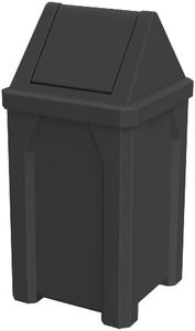 Sturdy Essentials Commercial Trash Can Swing Top Lid - Outdoor Garbage Can