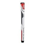 SuperStroke Traxion Tour Golf Club Grip, White/Red/Gray (Midsize) | Advanced Surface Texture That Improves Feedback and Tack | Extreme Grip Provides Stability and Feedback | Even Hand Pressure