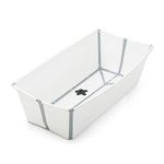 Stokke Flexi Bath X-Large, White - Spacious Foldable Baby Bath - Lightweight & Easy to Store - Convenient to Use at Home or When Travelling - Best for Ages 0-6