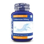 D-Mannose 1500mg Per Serving, 90 Vegan D Mannose Capsules. Natural Cystitis Supplement for Women and Men. UK Manufactured.