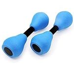 MSUIINT Water Dumbbells, 2 Pcs Aquatic Exercise Dumbbells Blue Foam Dumbbell Pool Fitness Water Aerobic Exercise Fitness Equipment Water Exercises Device for Weight Loss