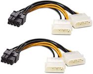 Cable Matters 2-Pack 8-Pin PCIe to Molex (2X) Power Cable 4 Inches