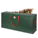 Christmas Tree Storage Bag, Fits Up to 9 Ft Xmas Disassembled Holiday Trees, Artificial Christmas Tree Bags, Dual Zipper and 4 Durable Handles, Protects Against Dust, Insects, and Moisture (Green)