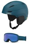 Giro Ratio MIPS Ski Helmet Combo Pack, Snowboard Helmet with Matching Goggles, Matte Port Blue/Port Blue, Brand L (59-62.5cm)