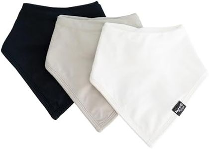 KYTE BABY Rayon made from Bamboo Baby Bib, 3 Pack (Cloud, Oat, Midnight)