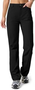 Willit Womens Hiking Pants Quick Dry Lightweight Stretch Travel Pants with Pockets UPF 50+ Water-Resistant 31" Black 12