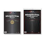 100 BCW Resealable Magazine Poly Bags and 100 Magazine Backer Boards