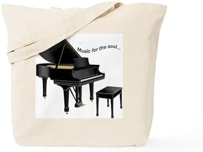 CafePress Music for The Soul Tote Bag Natural Canvas Tote Bag, Reusable Shopping Bag
