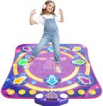Dance Mat Toys for 3-12 Year Old Girls & Boys, Dance Mats with Light Up 8-Buttons & Wireless Bluetooth, Music Dance Toy with 5 Modes Game, Birthday Xmas Gifts for 3 4 5 6 7 8 9 10+ Year Old Girls Boys