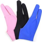 Artist Glove for Graphic Tablet SENHAI 3 Color Free Size Gloves for Drawing- Blue Pink Black