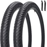 SIMEIQI 2 Pack Bike Tire, 26"x 2.125" Folding Beach Cruiser Replacement Bicycle Tire Plus Bike Tube (2 Tires No Tube)