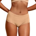 NewMom Women's Spandex Seamless Caesarian Panty Beige Large