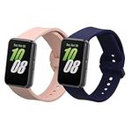 kwmobile Straps Compatible with Samsung Galaxy Fit 3 Straps - 2x Replacement Silicone Watch Bands