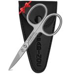 FABINOC® Straight Nail Scissors for Fingernail & Toenails | German Quality Stainless Steel | Small Sharp Manicure & Pedicure Scissors for Men & Women