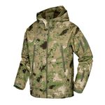 Coldstar Waterproof Military Tactical Combat Softshell Jacket Outdoor Camping Hiking Camouflage Hoodie Coat (Ruins Green, XXL)