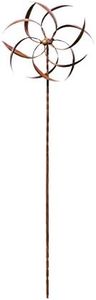 Ancient Graffiti AG-87147 Flamed Feather Spinner Stake, 22"X72", 22 by 72 by 22", Metal