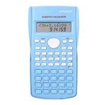 KK-82MS-D Portable Scientific Calculator Engineering Scientific Functional Calculator with 240 Functions Two-Line Display for Back to School Supplies Students Teachers Business Office Home(Blue)